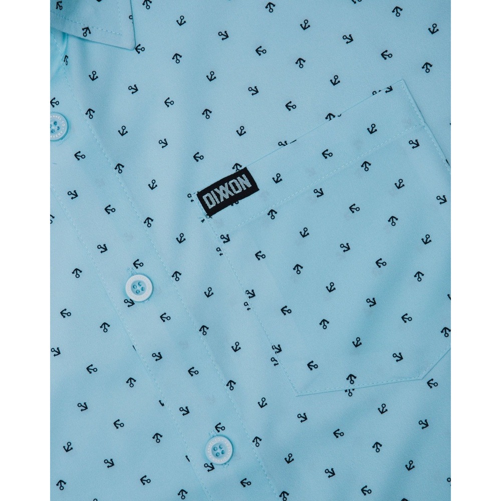 EUC Dixxon Flannel Co Avery Shirt Light Blue Anchor Print Women Large - Picture 3 of 5